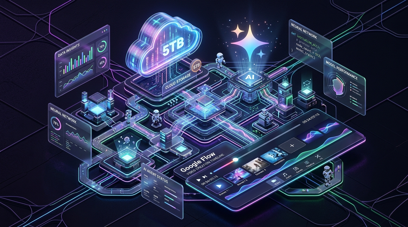 Ecosystem Google AI Pro 5TB e Google Flow